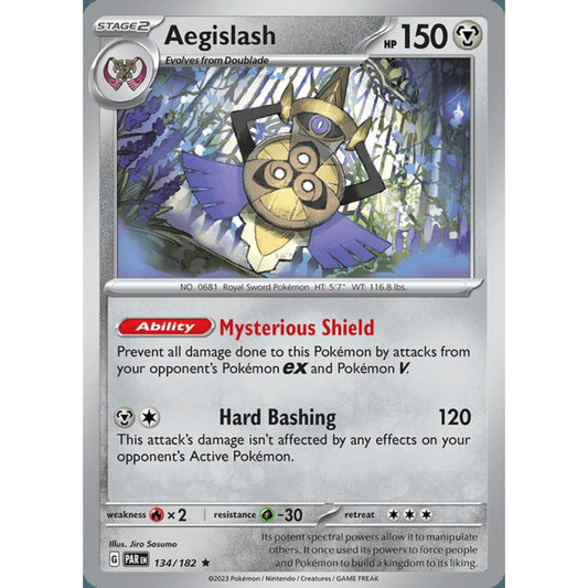 Aegislash Rare 134/182 Pokemon Card Game Paradox Rift