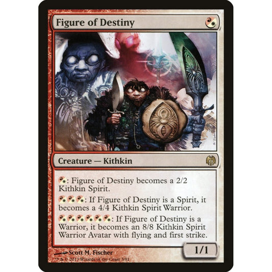 Figure of Destiny rare 3 Magic the Gathering Duel Decks: Heroes vs. Monsters