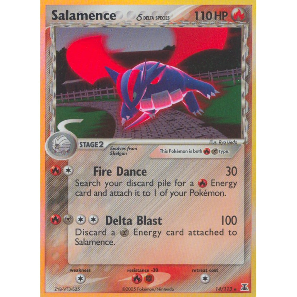 Salamence Holo Rare 14/113 Pokemon Card Game Delta Species
