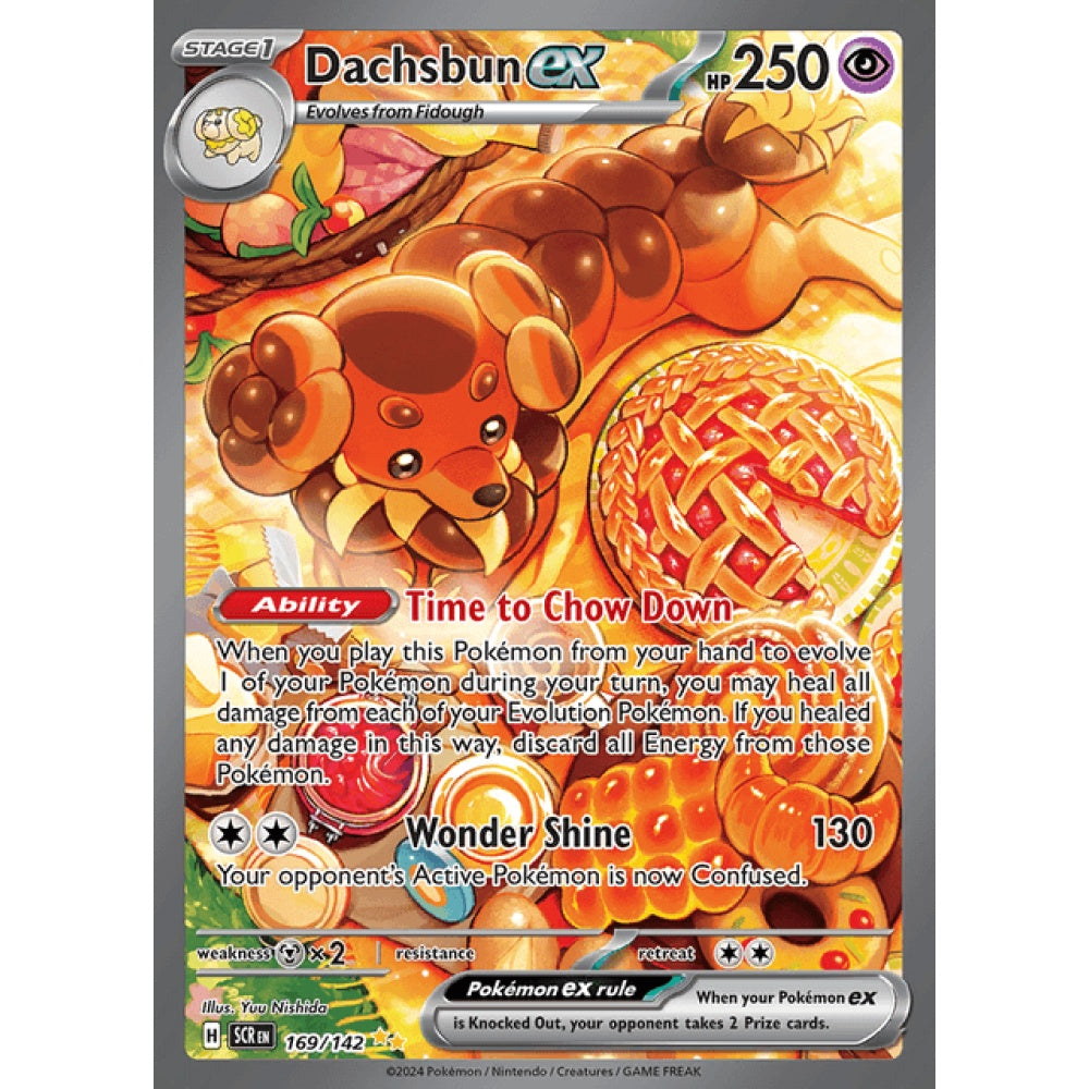 Dachsbun ex Secret Illustration Rare 169/142 Pokemon Card Game Stellar Crown