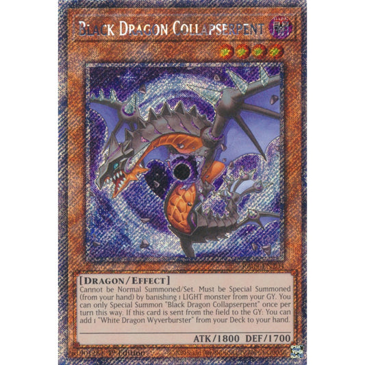 Black Dragon Collapserpent RA04-EN204 Platinum Platinum Secret Rare Yu-Gi-Oh Quarter Century Stampede in Art