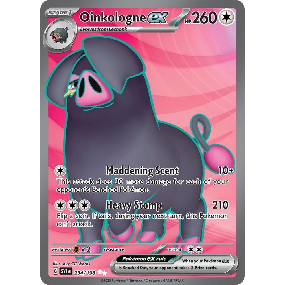 Oinkologne ex Ultra Rare 234/198 Pokemon Card Game Scarlet & Violet