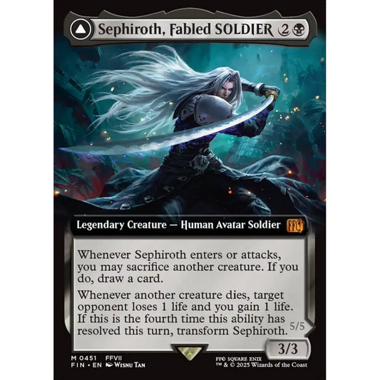 Sephiroth, Fabled SOLDIER // Sephiroth, One-Winged Angel mythic 451 Magic the Gathering Final Fantasy