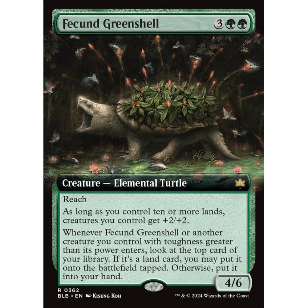Fecund Greenshell, 362, rare, Magic: The Gathering, Bloomburrow