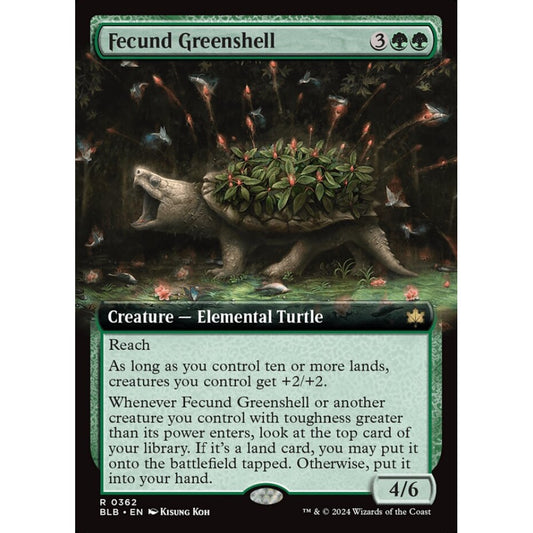 Fecund Greenshell, 362, rare, Magic: The Gathering, Bloomburrow
