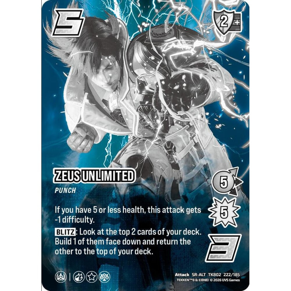 Zeus Unlimited 222/185 TK802 Universus Tekken 8 Attack SR-ALT