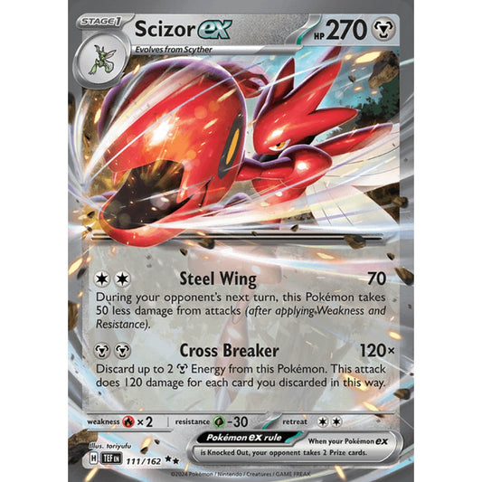 Scizor ex Double Rare 111/162 Pokemon Card Game Temporal Forces