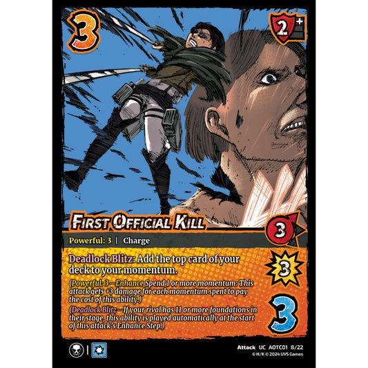 First Official Kill, 8/22, UC, UniVersus, Attack on Titan: Battle for Humanity