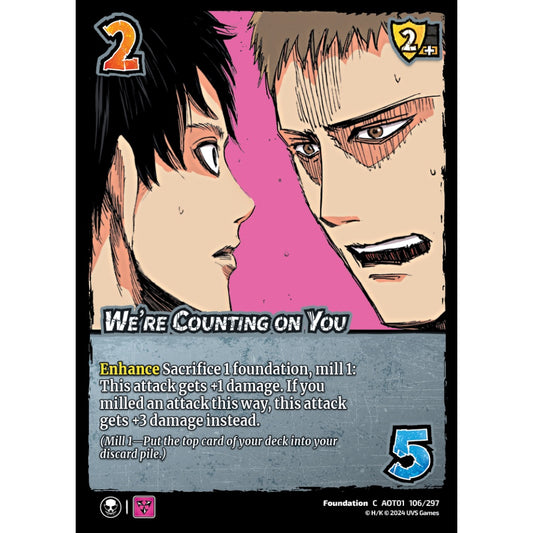 We're Counting on You, 106/297, C, UniVersus, Attack on Titan: Battle for Humanity