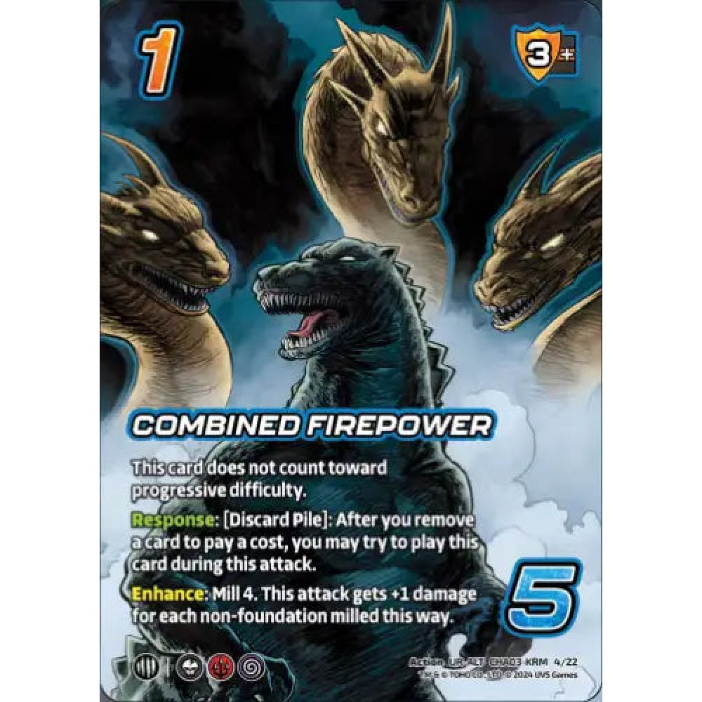 Combined Firepower, 4/22, UR-ALT, UniVersus, Challengers Godzilla & Mothra, King Ghidorah & Rodan