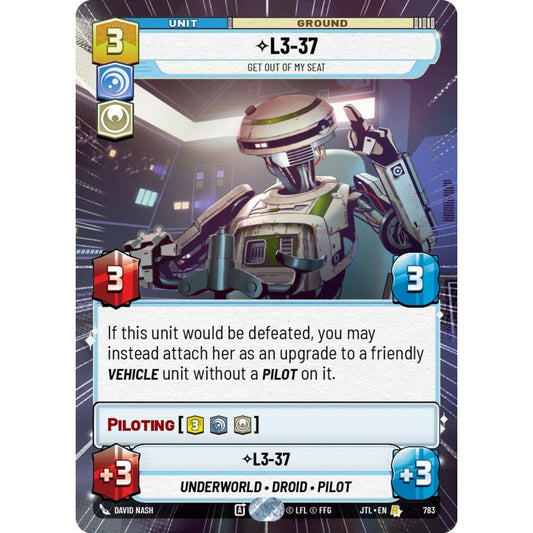 L3-37, R, JTL 783) Hyperspace Foil, Star Wars Unlimited