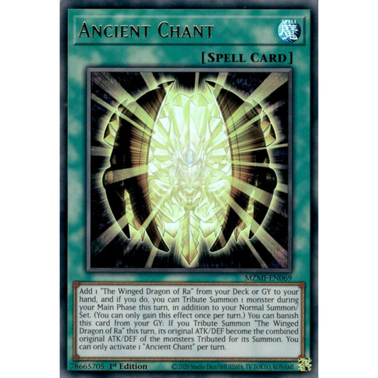 Ancient Chant MZMI-EN069 Ultra Ultra Rare Yu-Gi-Oh Maze of Millennia in Art