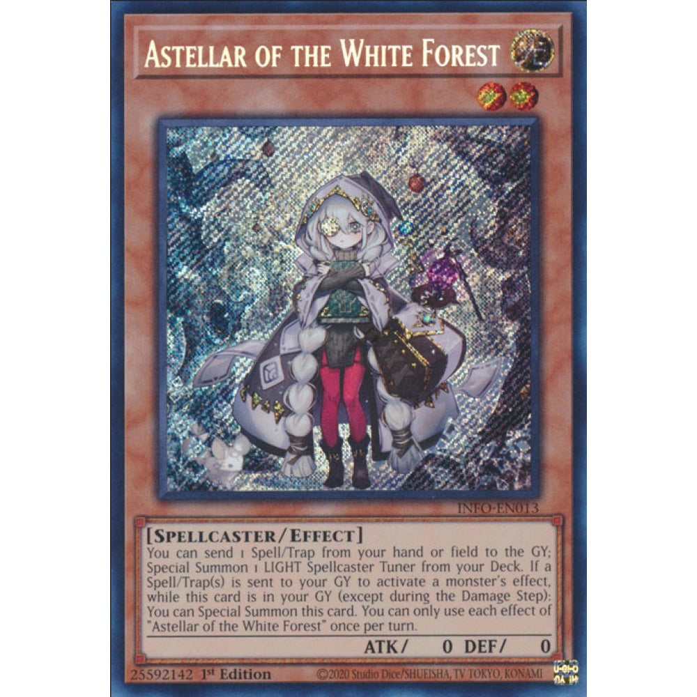Astellar of the White Forest, INFO-EN013, Secret Rare, Yu-Gi-Oh!, The Infinite Forbidden