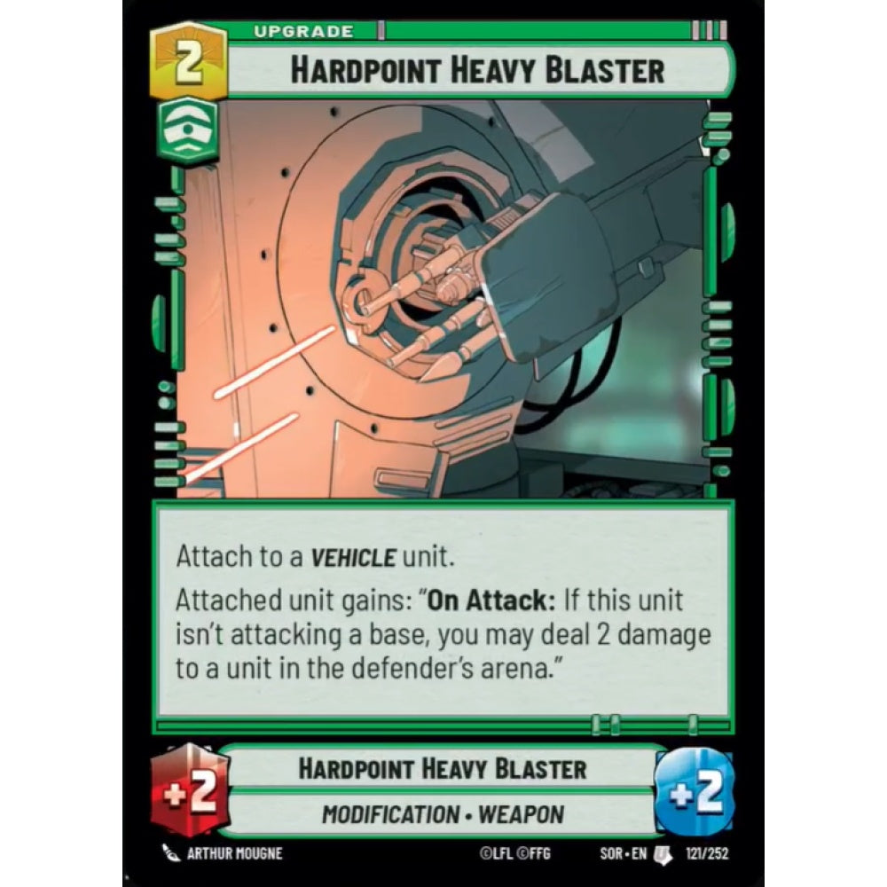 Hardpoint Heavy Blaster, 121, U, Star Wars Unlimited, Sparks Of Rebellion