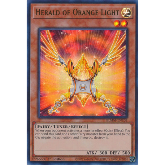 Herald of Orange Light MZTM-EN068 Rare Rare Yu-Gi-Oh Maze of the Master in Art