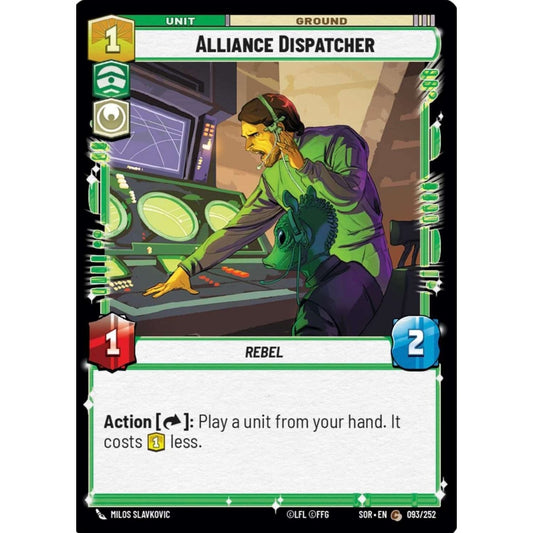 Alliance Dispatcher, 93, C, Star Wars Unlimited, Sparks Of Rebellion