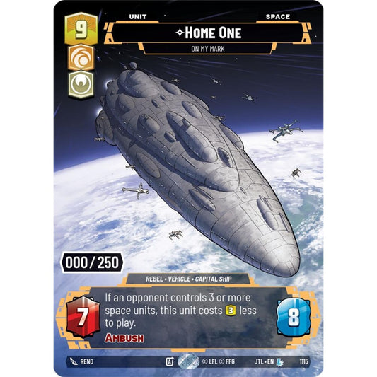 Home One, L, JTL 1115) Prestige Serialized, Star Wars Unlimited