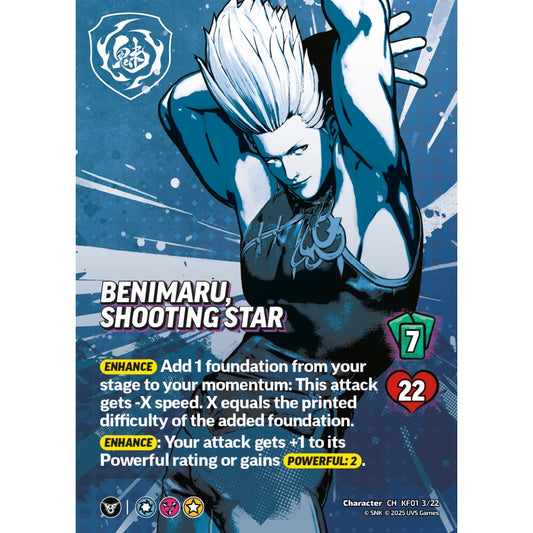 Benimaru, Shooting Star 3/22 KF01 Universus The King of Fighters XV: Challenger Series: Team Hero Character CH