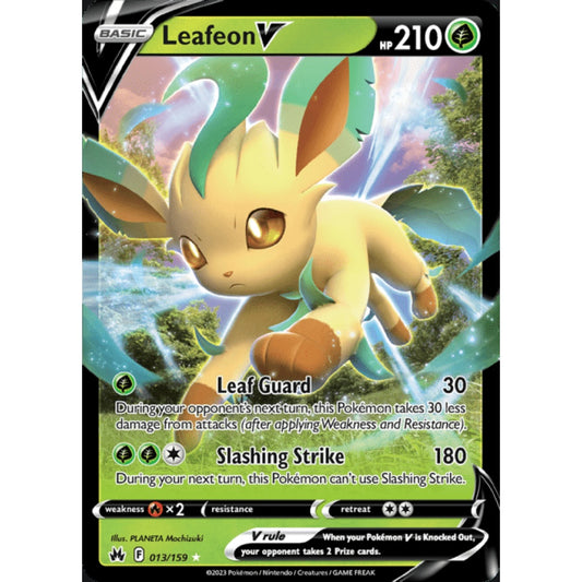 Leafeon V Double Rare 013/159 Pokemon Card Game Crown Zenith