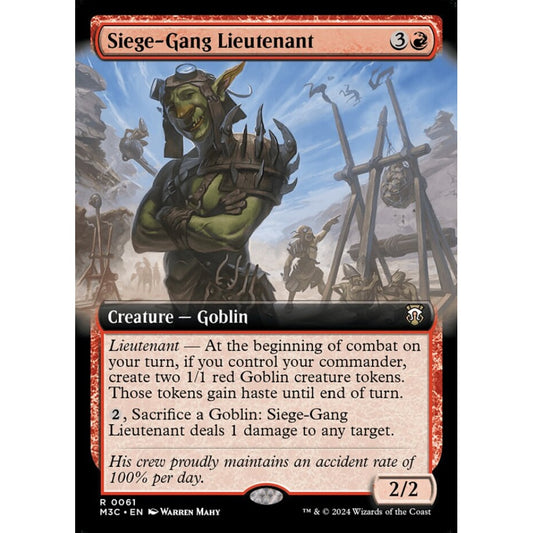 Siege-Gang Lieutenant, 61, rare, Magic: The Gathering, Modern Horizons 3