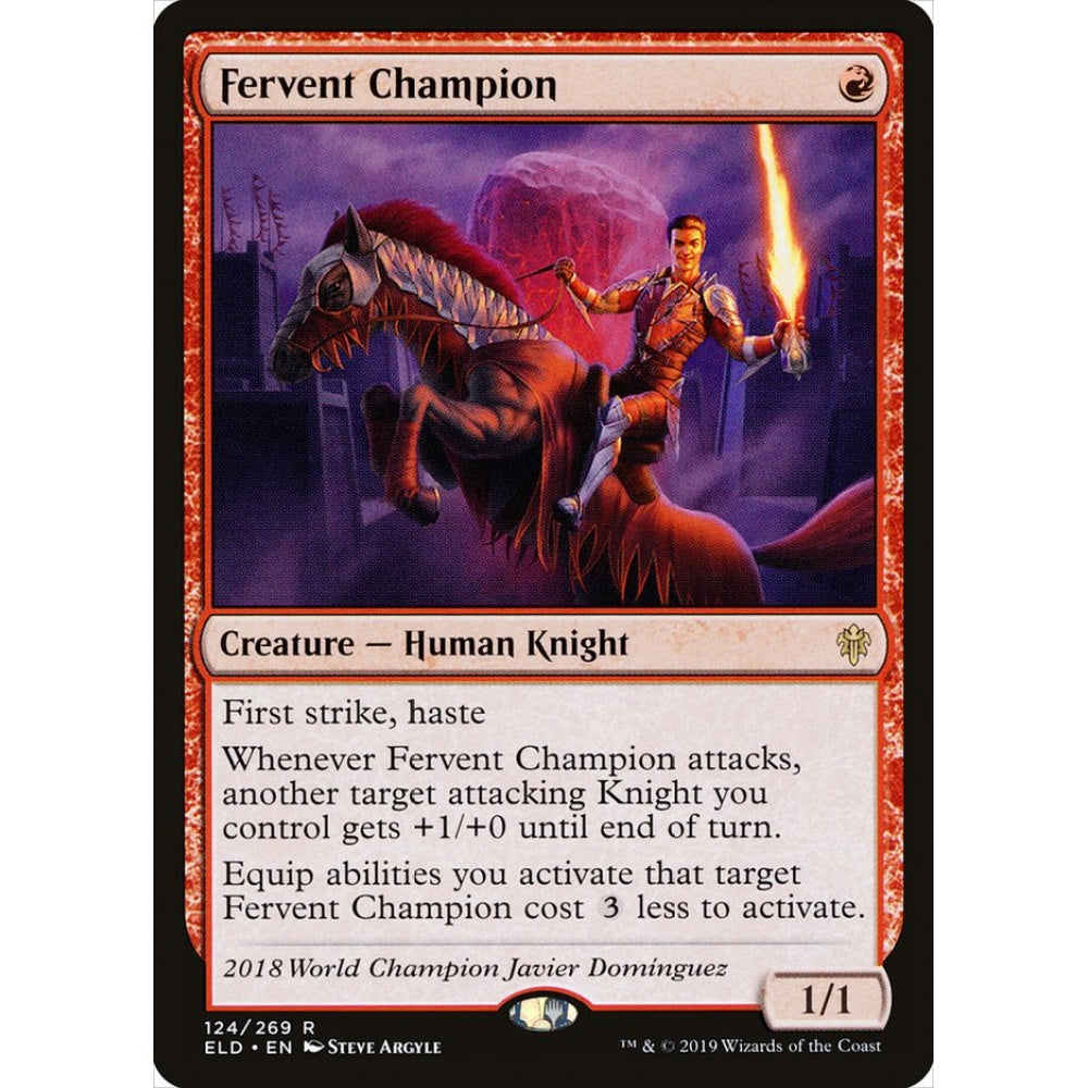 Fervent Champion rare 124 Magic the Gathering Throne of Eldraine