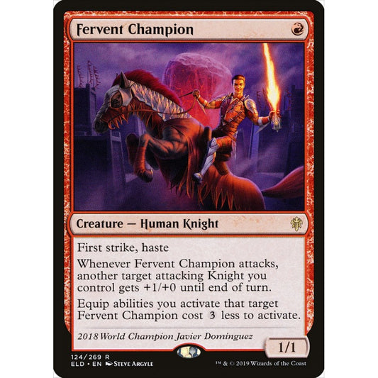 Fervent Champion rare 124 Magic the Gathering Throne of Eldraine