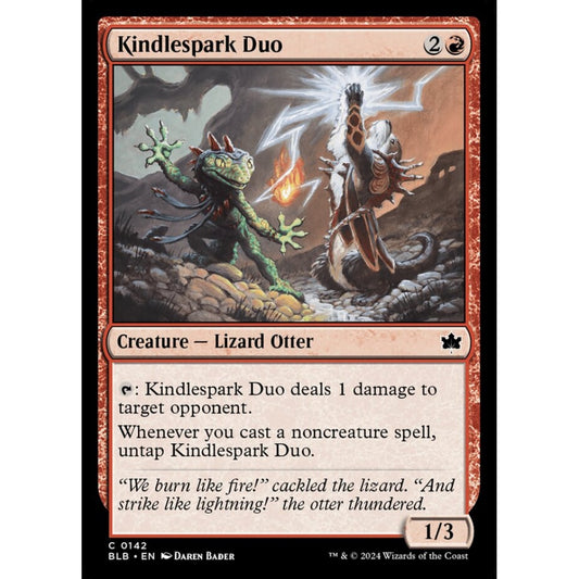 Kindlespark Duo, 142, common, Magic: The Gathering, Bloomburrow