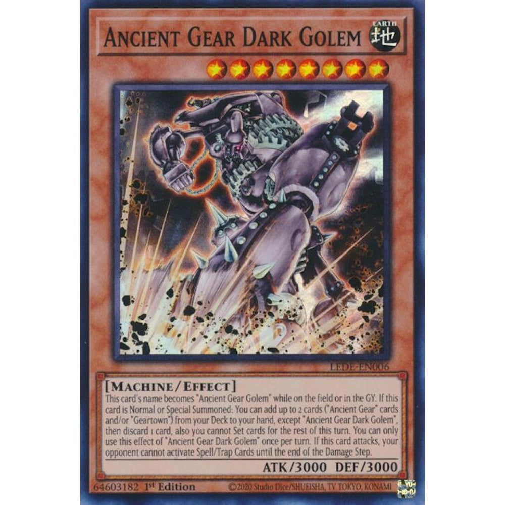 Ancient Gear Dark Golem LEDE-EN006 Super Yu-Gi-Oh Legacy of Destruction