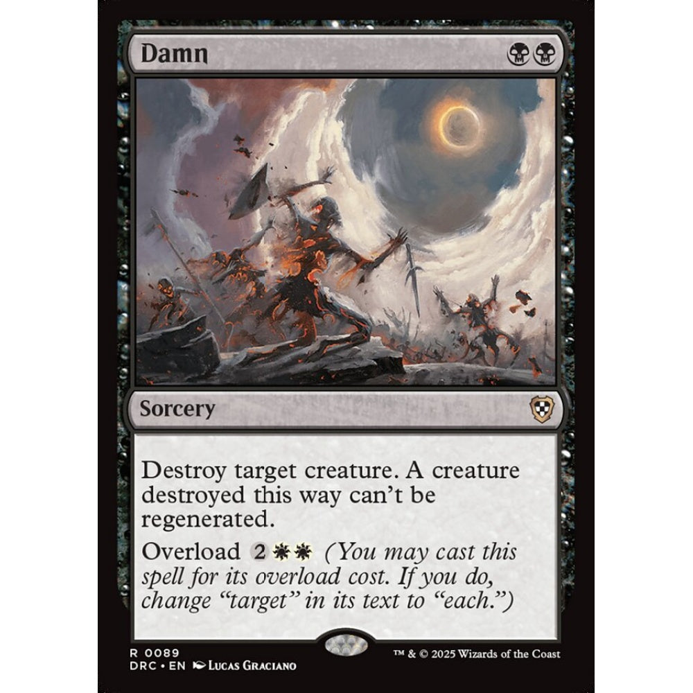Damn, 89, rare, Magic: The Gathering, Aetherdrift Commander