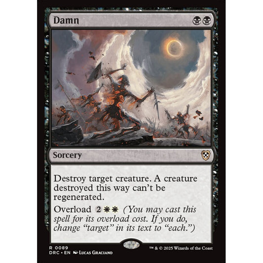Damn, 89, rare, Magic: The Gathering, Aetherdrift Commander