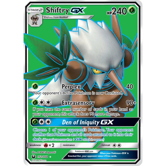 Shiftry-GX Rare Ultra 152/168 Pokemon Card Game Celestial Storm