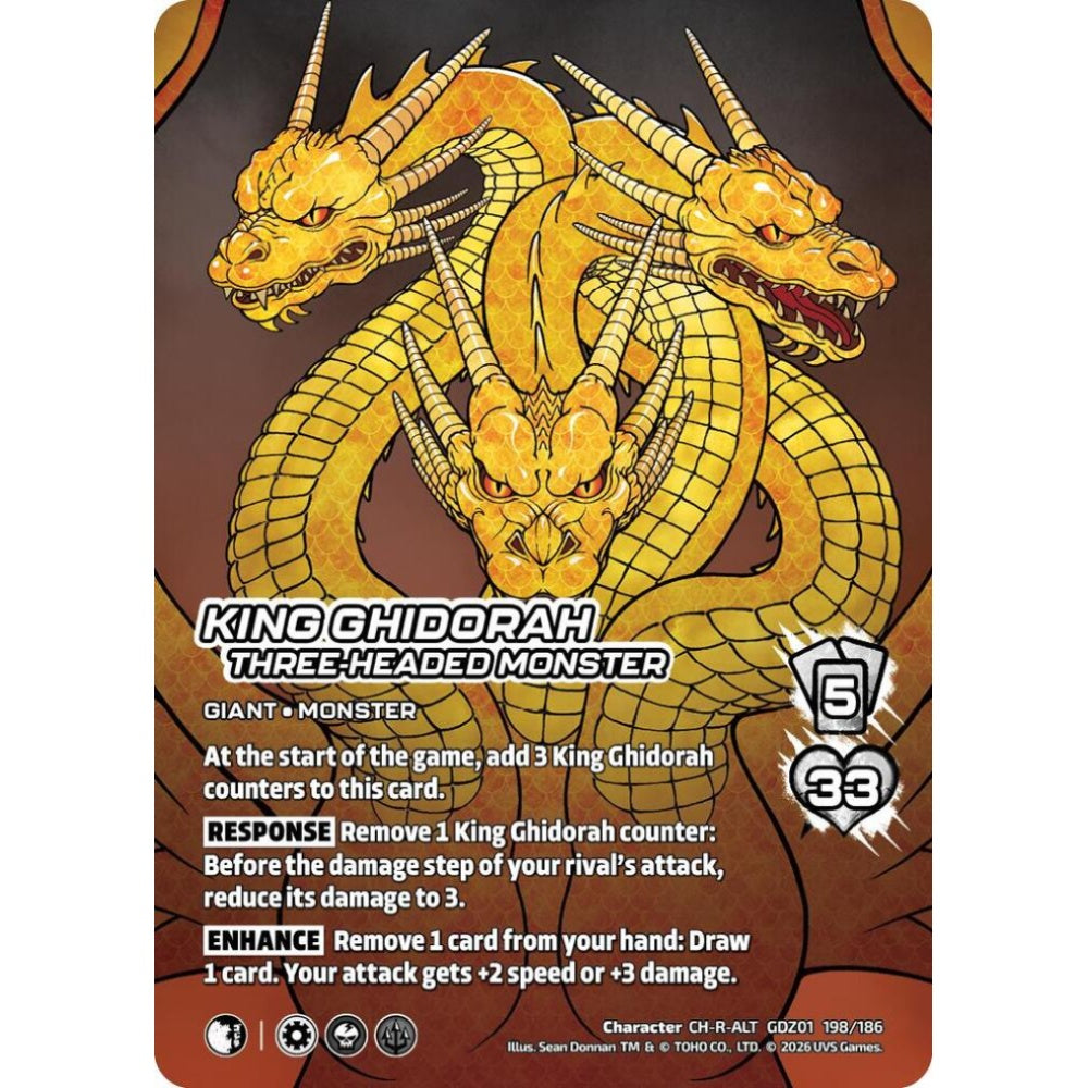 King Ghidorah, Three-Headed Monster  GDZ01 198/186 GDZ01 Universus Godzilla: Reign of Kaiju Character CH-ALT