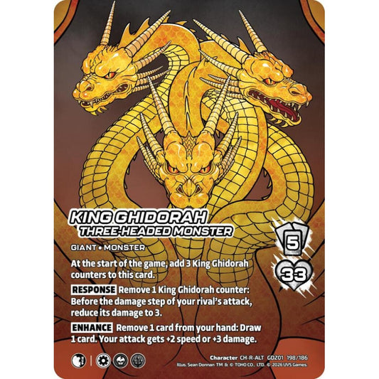 King Ghidorah, Three-Headed Monster  GDZ01 198/186 GDZ01 Universus Godzilla: Reign of Kaiju Character CH-ALT