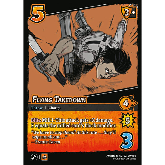 Flying Takedown, 99/186, AOT02, Universus, Attack on Titan: Origins of Power, Attack, R