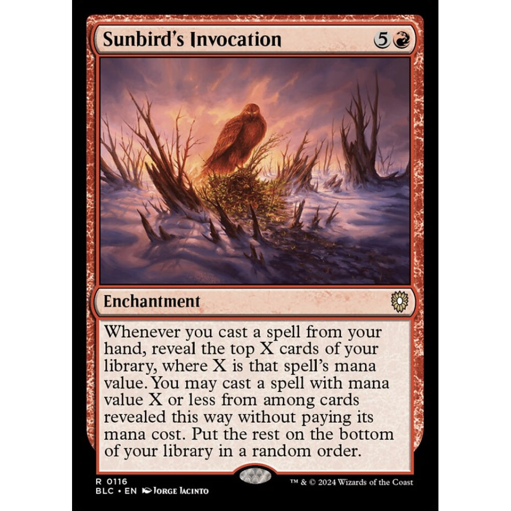 Sunbird's Invocation, 116, rare, Magic: The Gathering, Bloomburrow