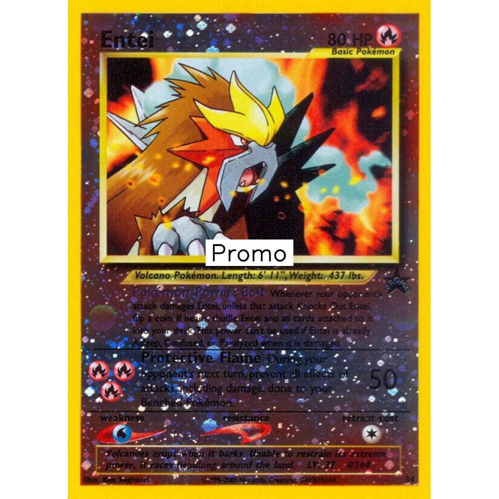 Entei Promo 34 Pokemon Card Game Wizards of the Coast Promos
