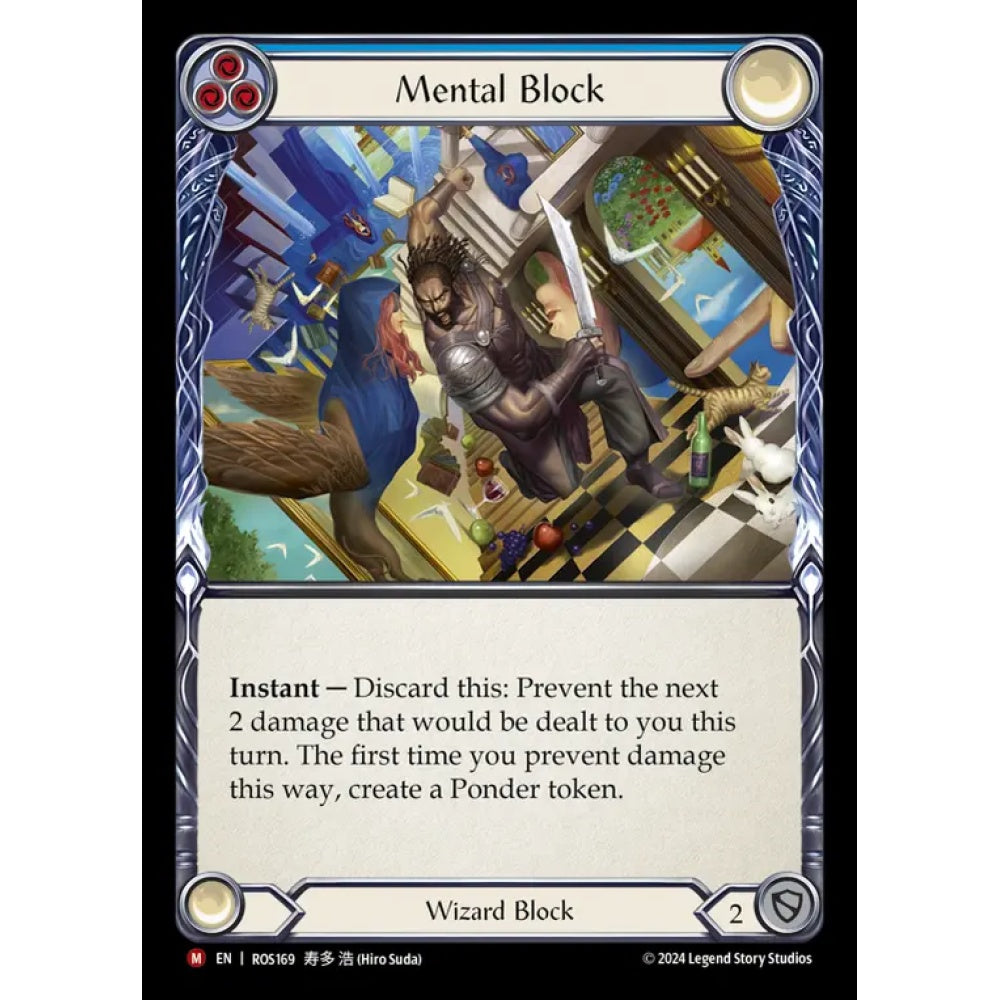 Mental Block ROS169-RF Majestic Flesh & Blood Trading Card Game Rosetta in Rainbow Foil Art