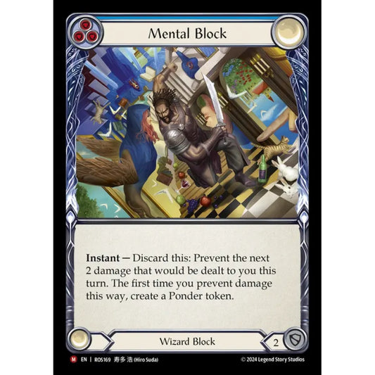 Mental Block ROS169-RF Majestic Flesh & Blood Trading Card Game Rosetta in Rainbow Foil Art