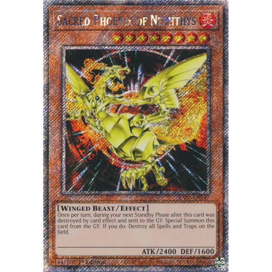 Sacred Phoenix of Nephthys RA03-EN147 QCR Quarter Century Secret Rare Yu-Gi-Oh Quarter Century Bonanza in Art