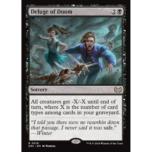 Deluge of Doom, 18, rare, Magic: The Gathering, Duskmourn: House of Horror