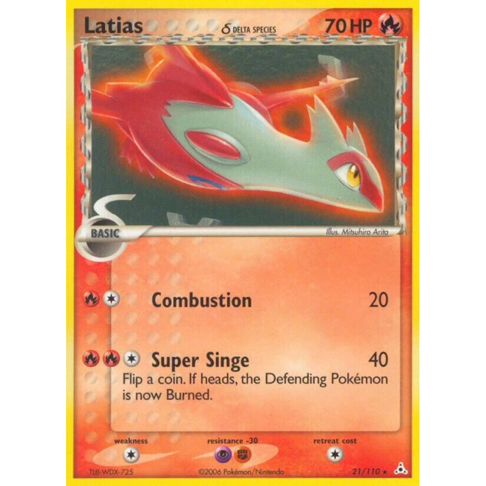 Latias Rare 21/110 Pokemon Card Game EX Holon Phantoms