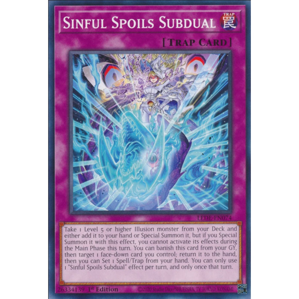Sinful Spoils Subdual, LEDE-EN074, Common, Yu-Gi-Oh!, Legacy of Destruction