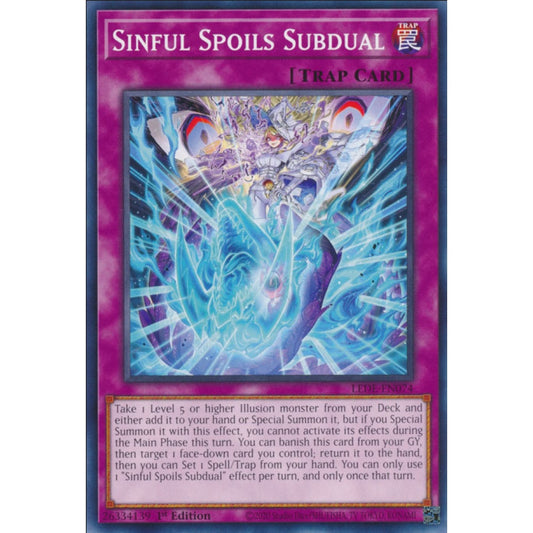 Sinful Spoils Subdual, LEDE-EN074, Common, Yu-Gi-Oh!, Legacy of Destruction
