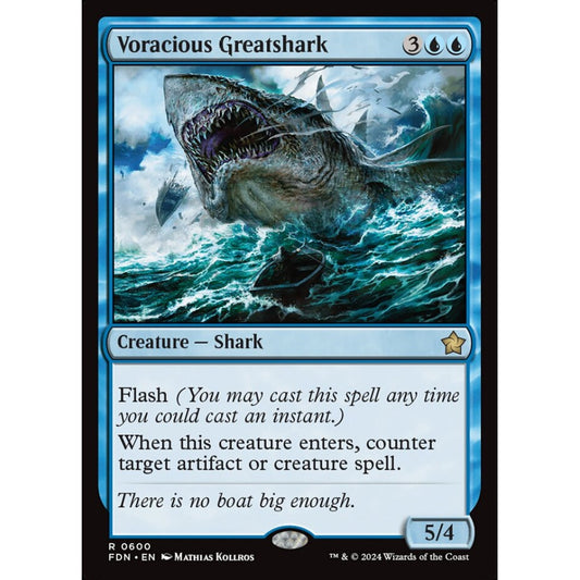 Voracious Greatshark, 600, rare, Magic: The Gathering, Foundations