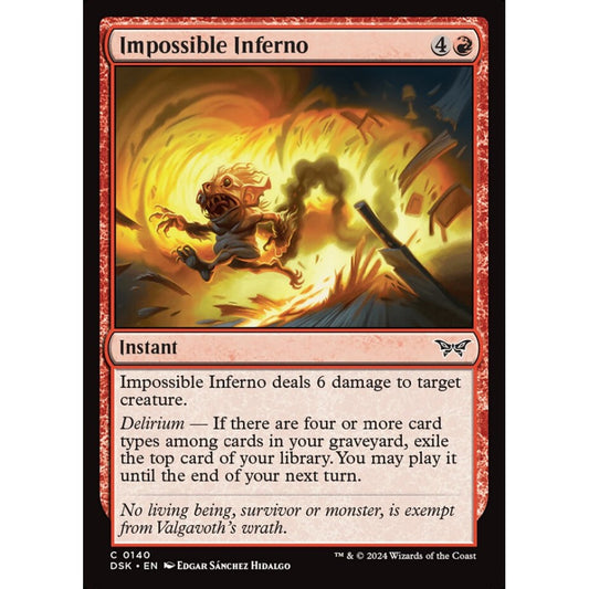 Impossible Inferno, 140, common, Magic: The Gathering, Duskmourn: House of Horror