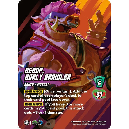 Bebop, Burly Brawler 189/186 TMNT01 Universus Teenage Mutant Ninja Turtles Character CH-C-ALT