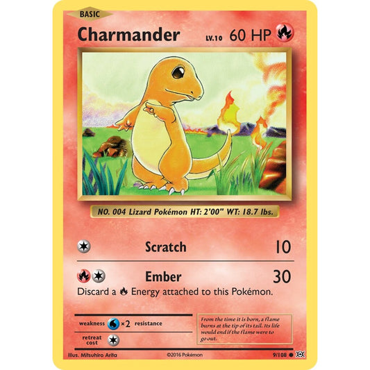 Charmander Common 9/108 Pokemon Card Game Evolutions