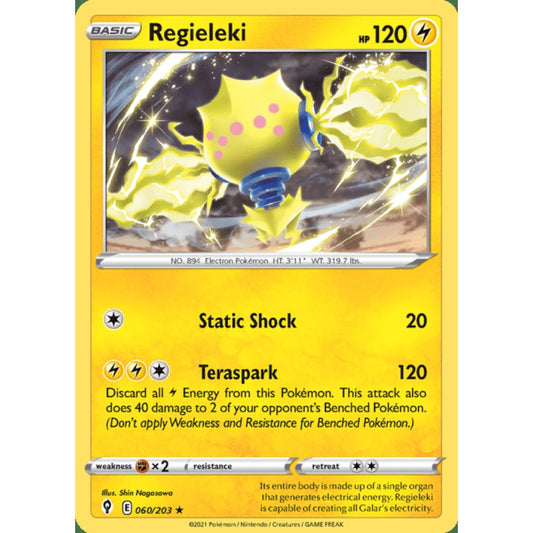 Regieleki Holo Rare 060/203 Pokemon Card Game Evolving Skies
