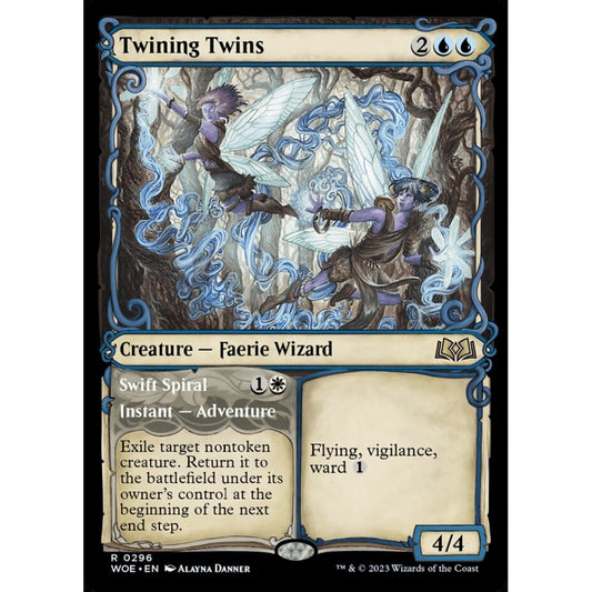 Twining Twins // Swift Spiral, rare, 296, Magic the Gathering, Wilds of Eldraine
