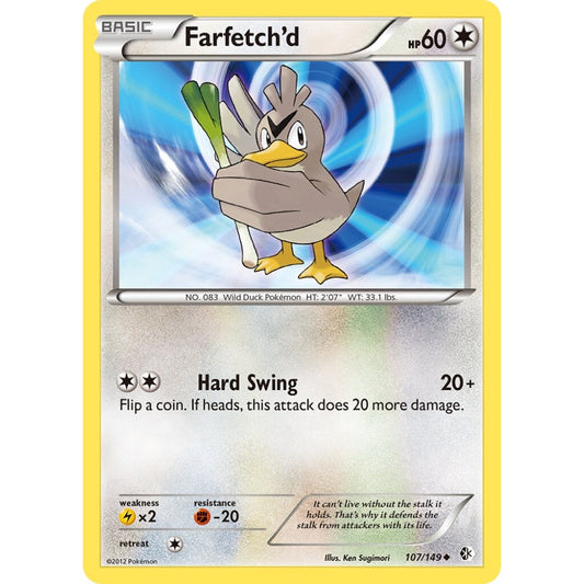 Farfetch'd Uncommon 107/149 Pokemon Card Game Boundaries Crossed